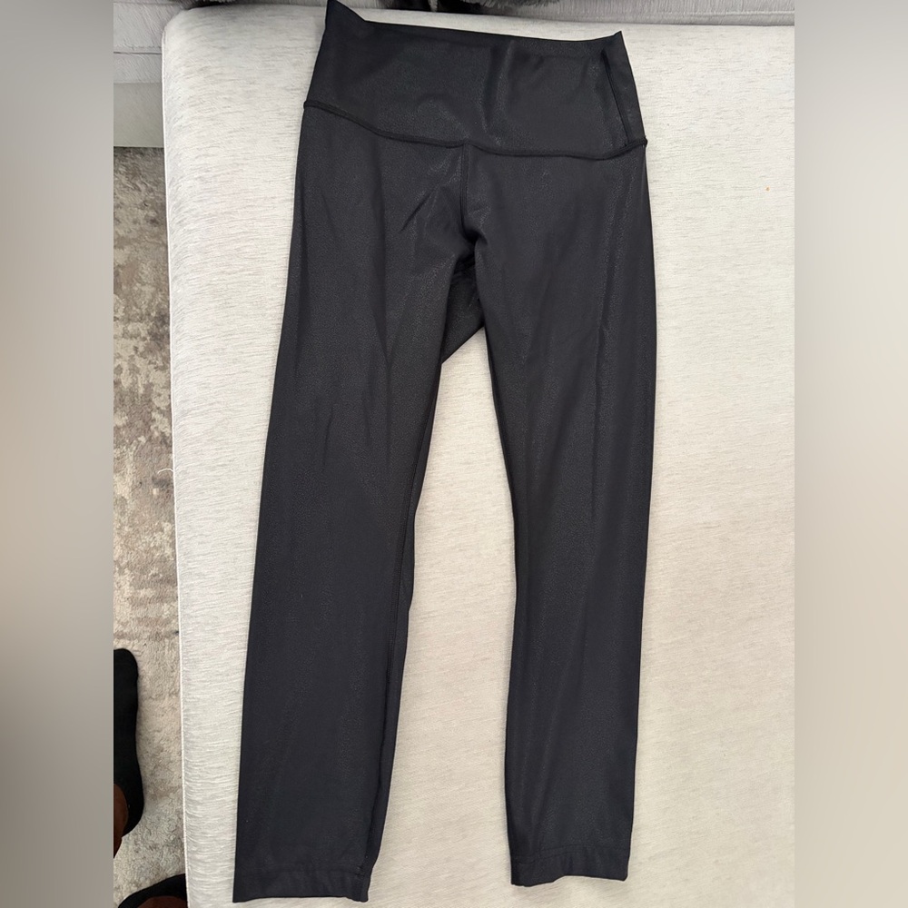 Lululemon 25” black shimmer tights